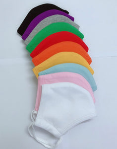 100% Cotton Masks - Size 6-7 years old - choose your own colors