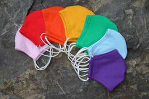 100% Cotton Masks - Size 8-9 years old - choose your own colors